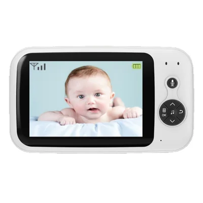 ZR303B Monitor de Bebé Inalámbrico 2.4GHz Pantalla LCD de 3.2 Pulgadas Audio Bidireccional Alerta de Temperatura Visión Nocturna Cámara de Seguridad Interior