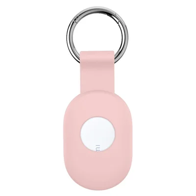Étui en silicone pour Xiaomi Tag Tracker - Couverture de protection portable anti-poussière avec anneau de porte-clés - Rose
