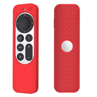 Remote Controller Silicone Protective Sleeve Cover for Apple TV 4K 2021 / Apple TV 2022 (Gen 7) - Red