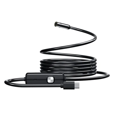 AN112 10m Harde Kabel Endoscoop Camera met iP (5-14) & Micro USB Adapter Waterdicht 8-LED Inspectie 8mm Camera Lens Borstelscoop voor Buizen en Auto's