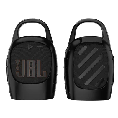 For JBL Clip 5 Outdoor Carrying Silicone Case Portable Bluetooth-compatible Speaker Protective Cover - Black