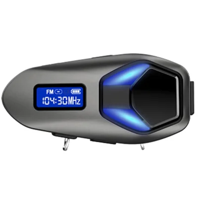 K13-2X Motorcycle Bluetooth-compatible Helmet Headphones IP65 Waterproof Wireless Headset for Riding Sports - Black