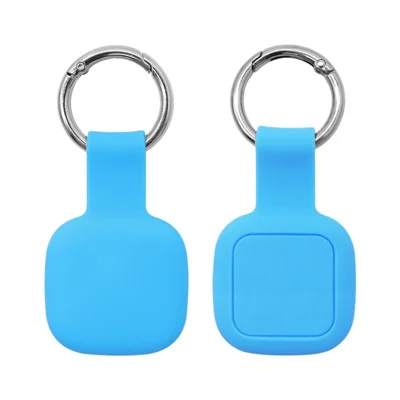 For Tile Mate (2024) Silicone Case Bluetooth-compatible Tracker Waterproof Protective Cover with Keychain - Sky Blue