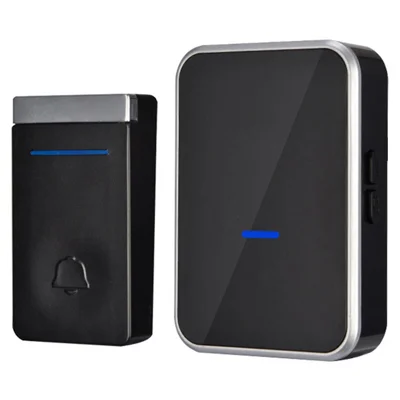 N193 Sonnette sans fil 433MHz à alimentation autonome, 45 sonneries, 4 niveaux de volume, kit de sonnette sans fil, 1 émetteur + 1 récepteur - prise UE