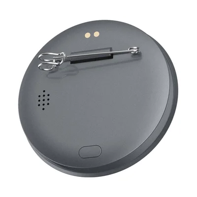 BW01 Electronic Badge 1.85 Inch Touchscreen Bluetooth-compatible Anime Display Brooch Pin for Cosplay Events - Black