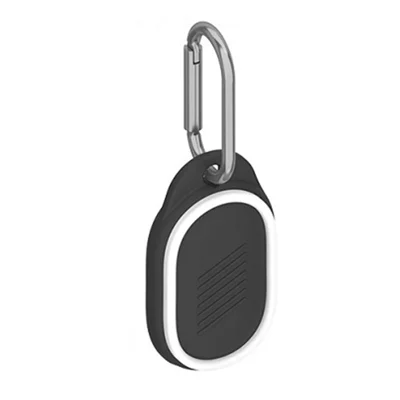 Silikonhülle für Xiaomi Tag Bluetooth-kompatiblen Tracker, zweifarbige Schutzhülle mit Karabinerhaken – Weiß
