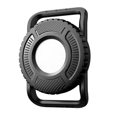 Pour Apple AirTag (2e génération) / Étui PC étanche pour AirTag, housse de protection anti-chute pour collier d'animal domestique, suiveur pour extérieur - Noir