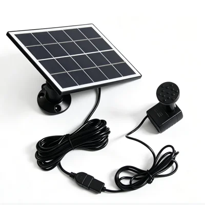 3W 5V Solarwasserpumpe Springbrunnen 120L/h für Außenbereich Gartenbecken Gleichstrom Springbrunnen mit 9 Sprühdüsen