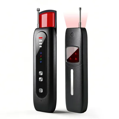 t07 Lite Detector de Câmeras Escondidas com Varredura IR de 360°, Localizador de Dispositivos Espiões com Sinal GPS e WiFi, Ideal para Hotel e Viagem - Preto