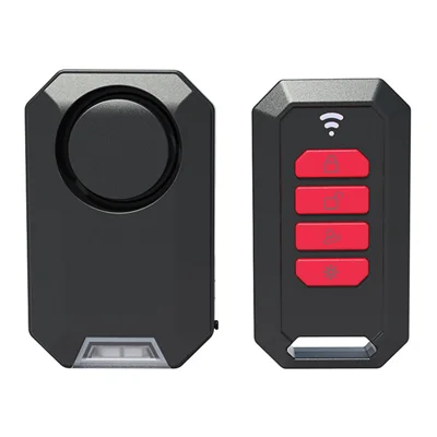 Q100 Remote Control Bike Alarm 135dB Anti-Theft Security System with RGB Breathing Light for Cycling - With Remote Control