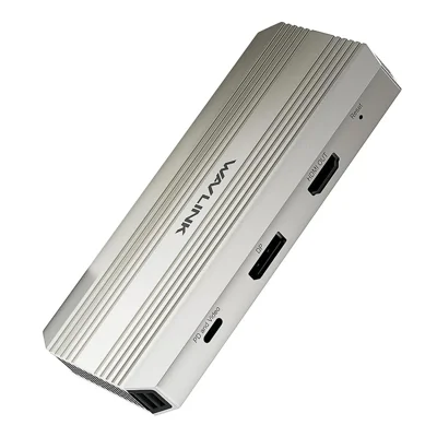 WAVLINK WL-VR204 4K HD Video Capture Card 100W PD Video Hub Streaming Recorder Adapter for Gaming Live