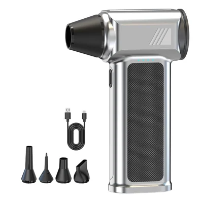 D19 Wireless Handheld Turbo Blower 115000RPM 130W Brushless Motor 150G Blowing Power Air Duster for PC Car Cleaning