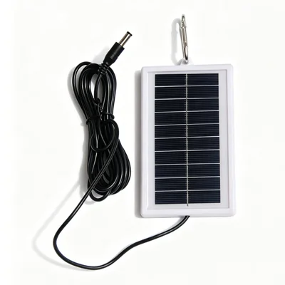 1W 5V Solar Panel Charger with 3m Cable for 3.7V-5V Battery Outdoor Light Security Camera Power Supply - DC5521 Output