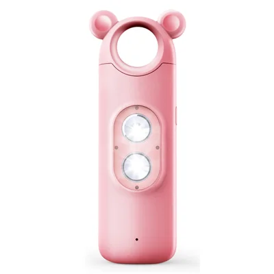 Alarme de Segurança Pessoal H7 130dB, Dispositivo de Autodefesa de Emergência Recarregável com Lanterna LED para Mulheres - Rosa