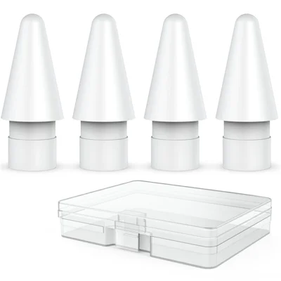 AHASTYLE WG24-P 4 Peças de Pontas de Lápis Substituição para Apple Pencil Pro / (1ª Geração) / (USB-C) / (2ª Geração) / (1ª Geração) com Caixa de Armazenamento