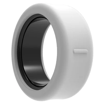Чехол из силикона для Oura Ring 5 / Samsung Galaxy Ring, размер 12-13, ударопрочный защитный чехол, размер: M — белый