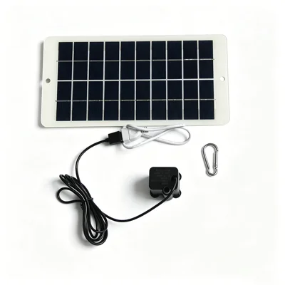 4,5-W-Solarbrunnenpumpenset 5-V-Solarpanel-Wasserpumpe mit USB-Ausgang für Gartenteichbrunnen, Camping