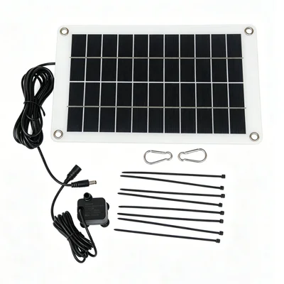10W 12V Solarpanel-Wasserpumpe Springbrunnen-Set 180L/h für Außenbereich Garten Teich mit Gleichstrom-Pumpe