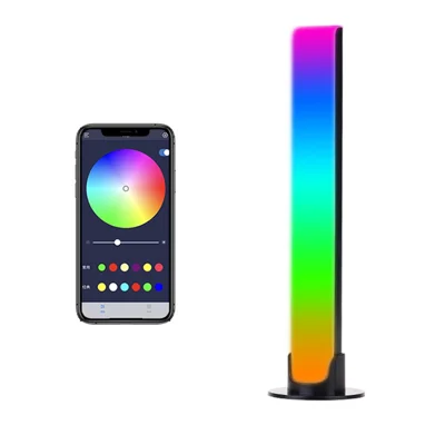 L023 APP Control Rechargeable RGB Sound Sync LED Ambient Light Voice Activated Pickup Light for Desk Car Gaming Party - Black