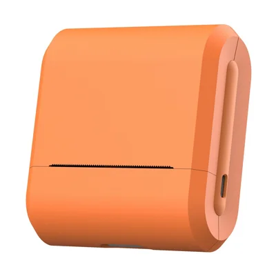 Stampante Termica Portatile X7 Bluetooth Compatibile, Senza Inchiostro, Risoluzione 200DPI, Mini Stampante per Etichette, Foto, Adesivi - Arancione