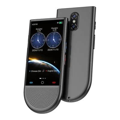 S15 1+16GB 4 Pouces AI Voice Translator 148 Langues En Ligne WiFi Photo Enregistrement Appareil de Traduction Intelligente - Noir
