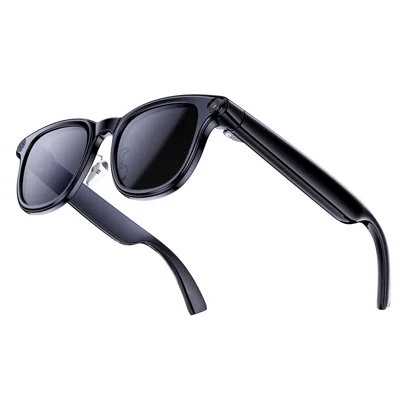 A2C Smart Glasses 8MP Camera AI-vertaling Bluetooth 6.0 EIS Stabilisatie met Dubbele Lens (Zonnebril + Heldere Lens)