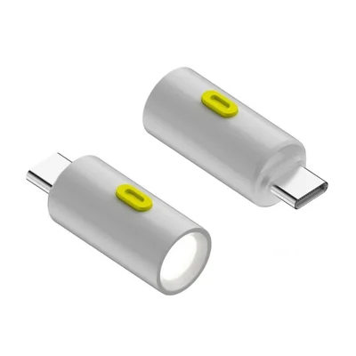 Mini torcia elettrica FL-TYPE Plug and Play con connessione Type-C, 210-230 lumen, senza batteria, per campeggio e uso all'aperto - Type-C maschio / Bianco