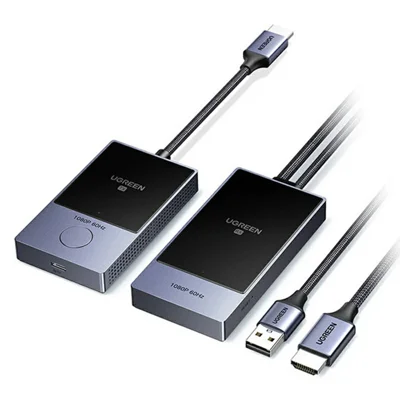 UGREEN CM735 Kit Trasmettitore e Ricevitore Wireless HD per Mirroring Schermo 1080P 60Hz 5,8G per Conferenze / Home Theater