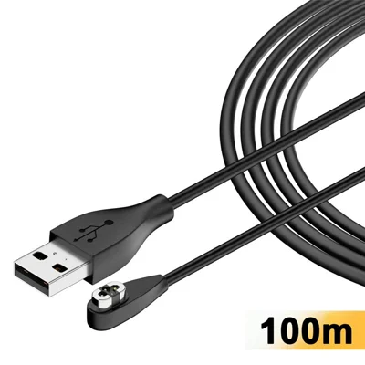 CM / S710-100CM Pour Shokz Openswim Pro S710 Câble de Chargement pour Écouteurs à Conduction Osseuse USB-A vers Aimant 4 broches - Noir