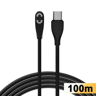 CM / S710-100CM para Shokz Openswim Pro S710 Cable de carga de tipo C a imán de 4 pines para auriculares de conducción ósea - Negro
