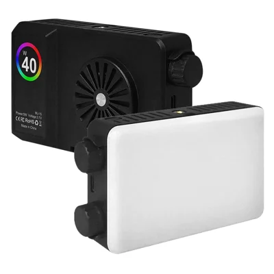 K-15 LED-Videoleuchte, 180 Grad einstellbar, dimmbar mit 3 Farbtemperaturen, für Live-Streaming