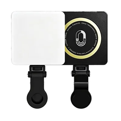 K-29 Luz de Preenchimento LED Portátil com 3 Temperaturas de Cor, Clip Magnético para Transmissões em Direto e Fotografia