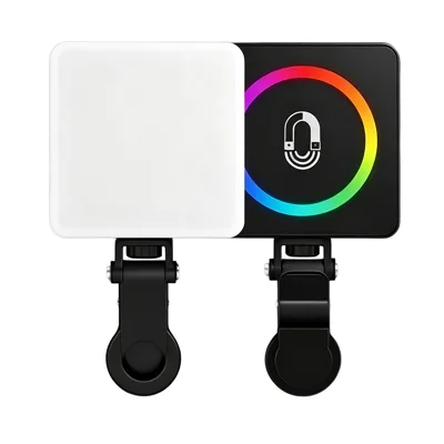 Luz de Preenchimento LED Portátil MJ-29 RGB com Ímã e 3 Temperaturas de Cor, Lâmpada para Selfie