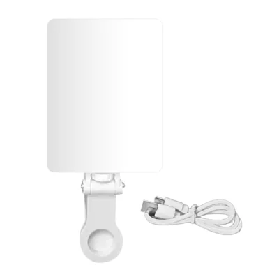 Luz LED RGB Magnética de Bolso MJ-06, Luz de Preenchimento para Selfies e Fotografia com Telemóvel - Branco