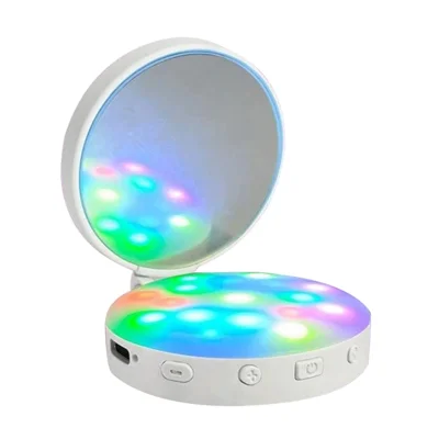 MJ-49 RGB Magnetic Beauty Flash LED Selfie Light com Espelho Integrado para Fotografia de Maquilhagem, Transmissões - Branco
