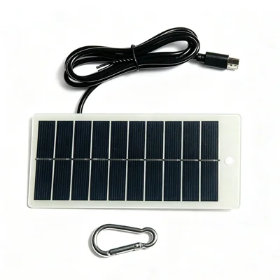 1.5W 5V Solar Panel Charger Type-C Output Monocrystalline Silicon for Doorbell Security Camera Outdoor Power Supply