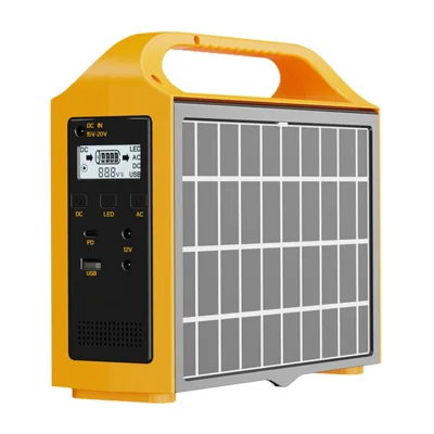 Eg013Li 220V 100W 76,8Wh Estação de Energia Portátil com Painel Solar Dobrável e Ecrã LCD para Acampamento ao Ar Livre - Amarelo