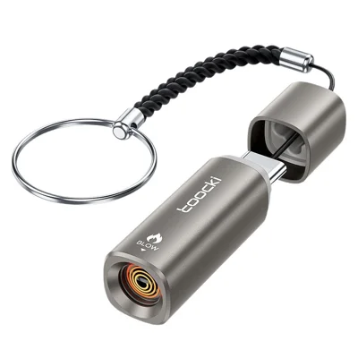 TOOCKI TG14 USB-C Electric Lighter Aluminum Alloy Windproof Smart Chip Travel Safe for Outdoor Camping
