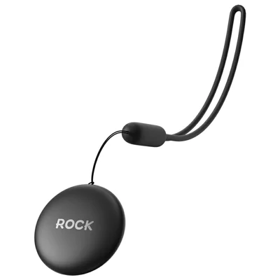 متعقب ROCK اللاسلكي للعثور على الأشياء من Apple، مقاوم للماء IP66، عمر بطارية 365 يومًا، سلك سيليكون، إقران سهل - أسود