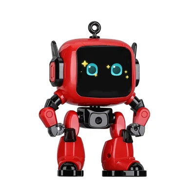 T25S AI Learning Robot Toy with Camera, 40 Languages, 21 Dynamic Expressions, 1000mAh Battery for Kids Learning - Red