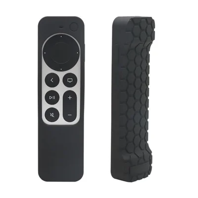 Anti-drop Remote Controller Silicone Protective Sleeve Cover for Apple TV HD/4K - Black