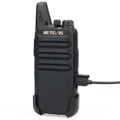 Regevis RT622 1 Paire de Mini-talkie Walkie Radio PMR Sans Licence à Deux Voies (pour la Fréquence Européenne) - Bouchon ue