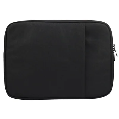 QY-C016 Shockproof Sleeve Bag with Outer Pouch for 14-inch Laptops Portable Carry Case Anti-Scratch Storage Bag - Black