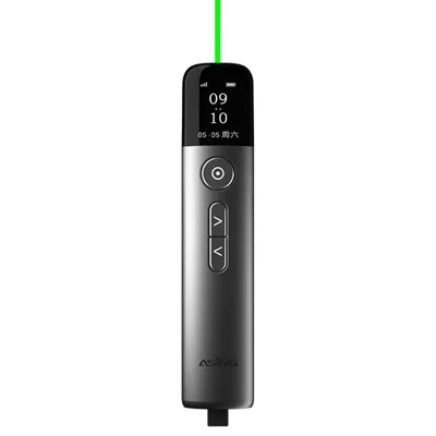 Apresentação A9 32G Clicker Para PowerPoint Clicker Com Ponteiro De Apresentação Remote Remote Pointer Screen LCD Ponteiro De Apresentação Para Projetor De Computador (versão Inteligente) - Cinza