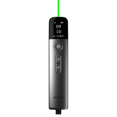 Apresentador Multifuncional A9S Página de Apresentação de Cliques Remotos Página de Apresentação Recarregável Ponteiro Recarregável Com Tela LCD Para Ensino de Negócios (versão Básica) - Cinza