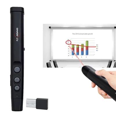 Asing A100 Wireless Lecture Présentation Remote Control Pointer Red Laser PPT Page de Virage