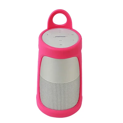 Силиконовый чехол для портативной колонки BOSE Soundlink Revolve, защитная крышка от царапин, с возможностью подключения по Bluetooth — розовый