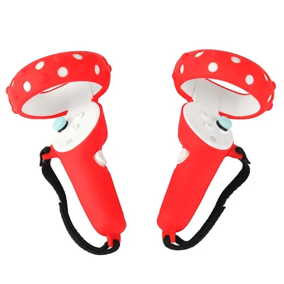 1 Пара Противогрямого Силиконового Контроллера Крышки Сцепления Для Pico Neo3 VR Accessories Controller Accessories Gamepad Renge Protector - Красный