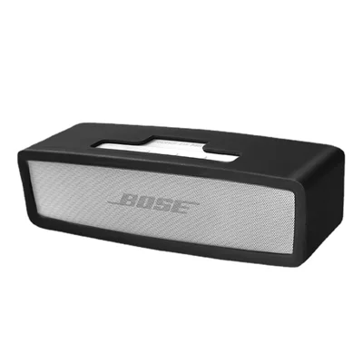 Coque de protection en silicone pour enceinte Bluetooth Bose SoundLink Mini 1 / 2, housse de transport portable - Noir