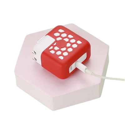 Étui en Silicone Souple Pour Apple 35W PD PD Dual Port Protective Couvercle Adaptateur D'alimentation Shell - Rouge